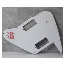 Load image into Gallery viewer, Pickguard For Gibson Non Reverse Firebird Toggle Switch Screen Logo - White V2
