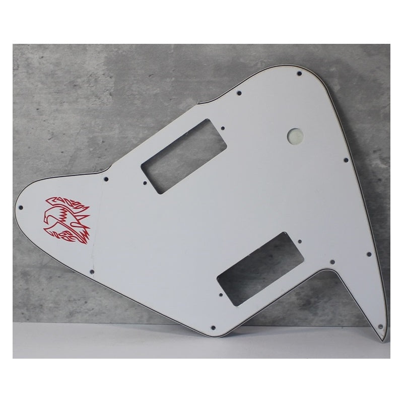 Pickguard For Gibson Non Reverse Firebird Toggle Switch Screen Logo - White V2