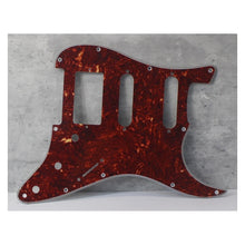 Load image into Gallery viewer, 59 - 62 Pickguard For HSS Strat w Humbucker Cover - Vintage Tortoise Celluloid Top
