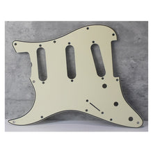 Load image into Gallery viewer, 59 - 62 Left Handed Lefty Strat Pickguard For USA Mex Fender - Cream 3 Ply
