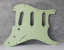 Load image into Gallery viewer, 59 - 62 Left Handed Lefty Strat Pickguard For USA Mex Fender  - Mint Green 3 Ply
