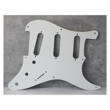 Load image into Gallery viewer, 54 - 58 Pickguard For USA Mex Strat Fender  - 1 Ply White 2mm
