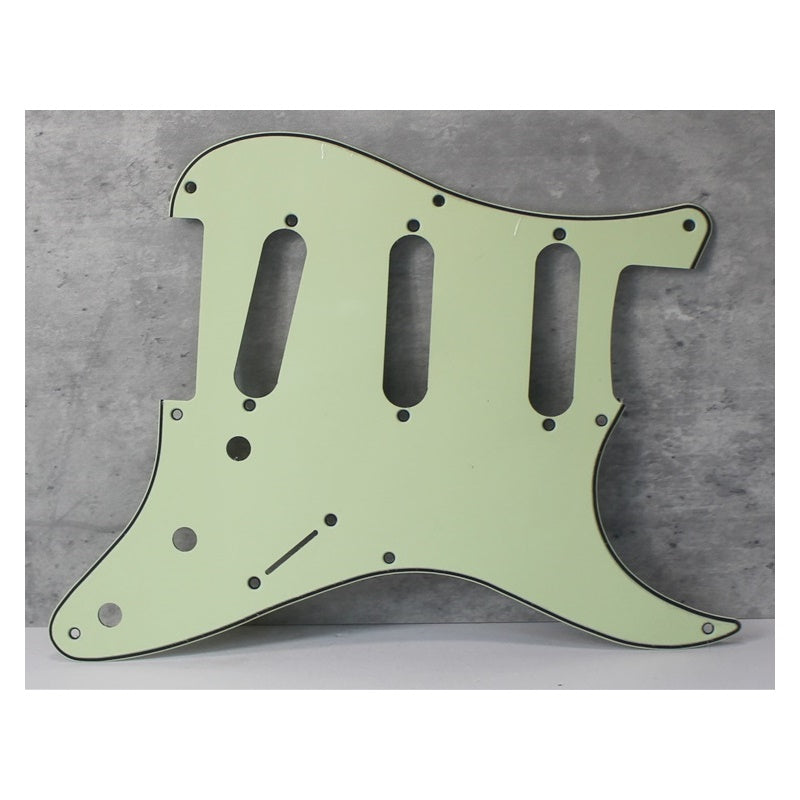 59, 57 Pickguard For Fender Strat Wide Bevel 8 Holes Version 2 - Mint Green