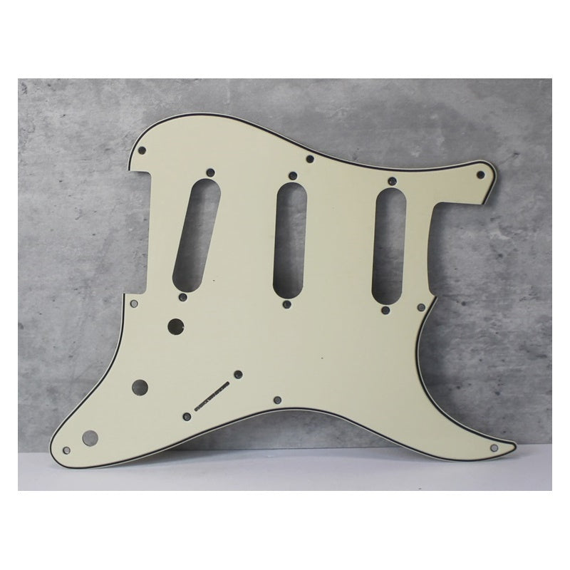 59, 57 Pickguard For Fender Strat Wide Bevel 8 Holes Version 2 - Vintage Cream