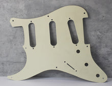 Load image into Gallery viewer, 59, 57 Pickguard For Fender Strat Wide Bevel 8 Holes Version 2 - Vintage Cream
