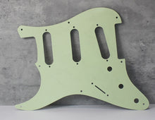 Load image into Gallery viewer, 59, 57 Pickguard For Fender Strat Wide Bevel 8 Holes Version 2 - Light Mint Green
