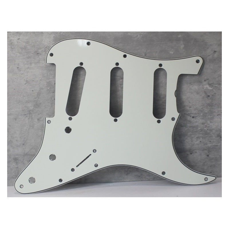 68, 69 Pickguard For Fender Strat w Pearl Back - Parchment