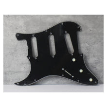 Load image into Gallery viewer, 64 to Modern Pickguard For Lefty Strat For USA Fender - Black 3 Ply
