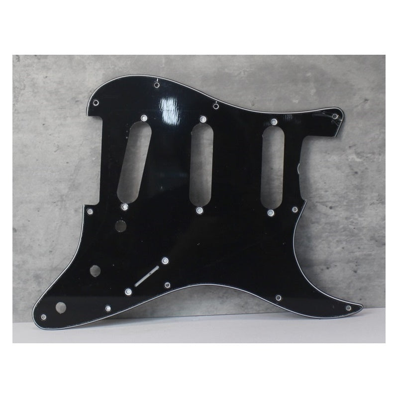 64 to Modern Standard Pickguard For Fender Strat USA Mex - Black 3 Ply Full Shield