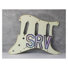 Load image into Gallery viewer, SRV Pickguard with Holographic Vinyl Sticker w Custom Sticker - For Relic Strat
