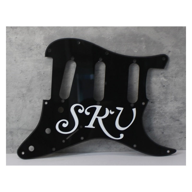SRV Pickguard with Script Sticker + Custom Sticker 1 Ply