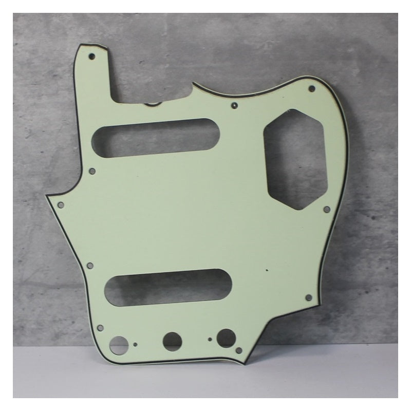 Vintage Jaguar Pickguard Wide Bevel For Fender - Light Mint Green