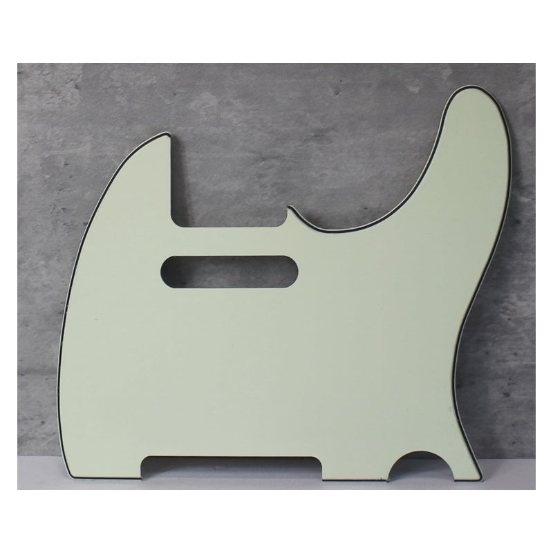 3 Ply Pickguard For 60s Telecaster Wide Bevel w No Screw Holes - Mint Ivory