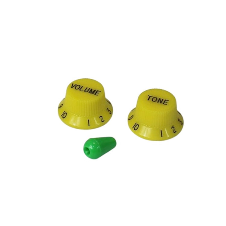 Replacement Knobs For Ibanez - Yellow w/ Green Tip