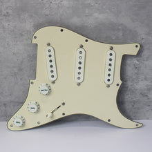 Load image into Gallery viewer, The Revival Pickups Voodoo Strat Grey Bottom Aged Pickguard Assembly RPS6 Jimi Hendrix - AB12
