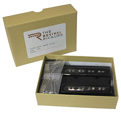 The Revival Pickups Black Vintage Alnico 5 Jazz Bass 4 String Single Coil Pickup