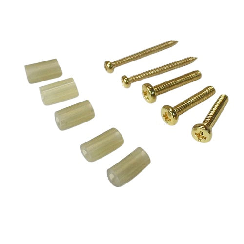 Tele Neck and Bridge Pickup Mounting Screws w Rubber Springs For Telecaster Gold