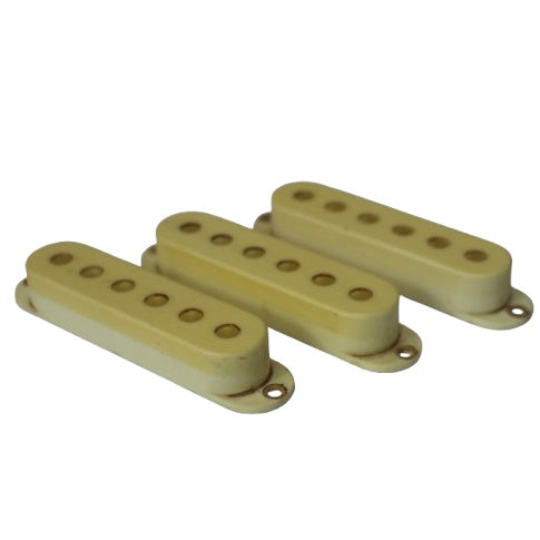 Aged Pickup Covers Set For Stratocaster - Aged White