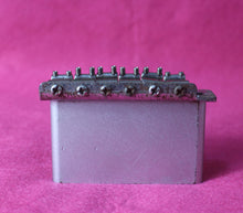 Load image into Gallery viewer, Aged Chrome Steel Block Tremolo Bridge for USA Stratocaster w/ Pat Pend Saddles #1
