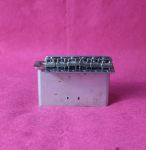 Load image into Gallery viewer, Aged Chrome Steel Block Tremolo Bridge for USA Stratocaster w/ Pat Pend Saddles #2
