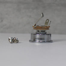 Load image into Gallery viewer, Round Electro Socket Jack Cup For Telecaster Tele Guitars w/Jack - Chrome
