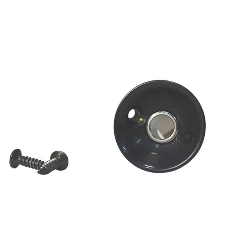 Round Electro Socket Jack Cup For Telecaster Tele Guitars w/Jack - Black