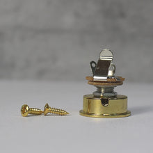 Load image into Gallery viewer, Round Electro Socket Jack Cup For Telecaster Tele Guitars w/Jack - Gold
