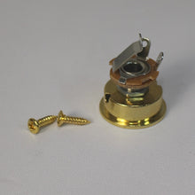 Load image into Gallery viewer, Round Electro Socket Jack Cup For Telecaster Tele Guitars w/Jack - Gold
