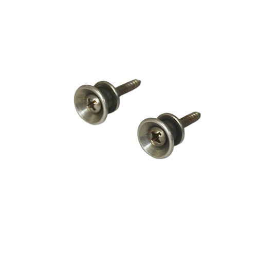 Heavily Aged Strap Buttons For Fender Style Guitars - Nickel