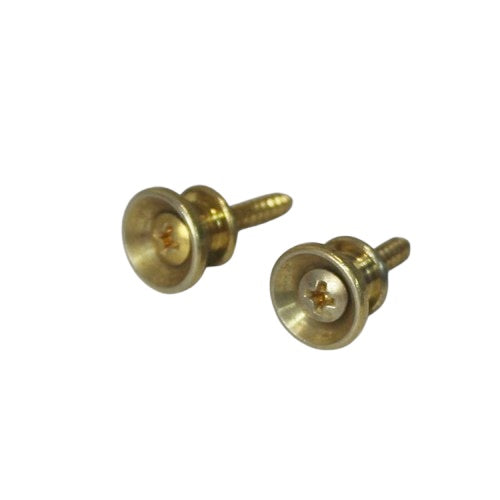 Heavily Aged Strap Buttons For Fender Style Guitars - Gold