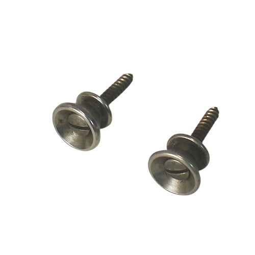Aged Strap Buttons For Fender Telecaster w/ Slot Screws - Nickel