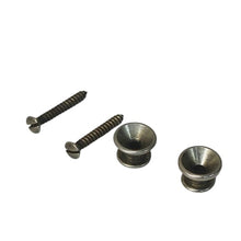Load image into Gallery viewer, Aged Strap Buttons For Fender Telecaster w/ Slot Screws - Nickel
