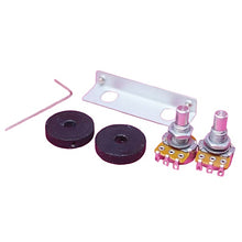 Load image into Gallery viewer, Set of Rhythm Roller Knobs Solid Shaft Mini Pots w/ Bracket For Fender Jaguar
