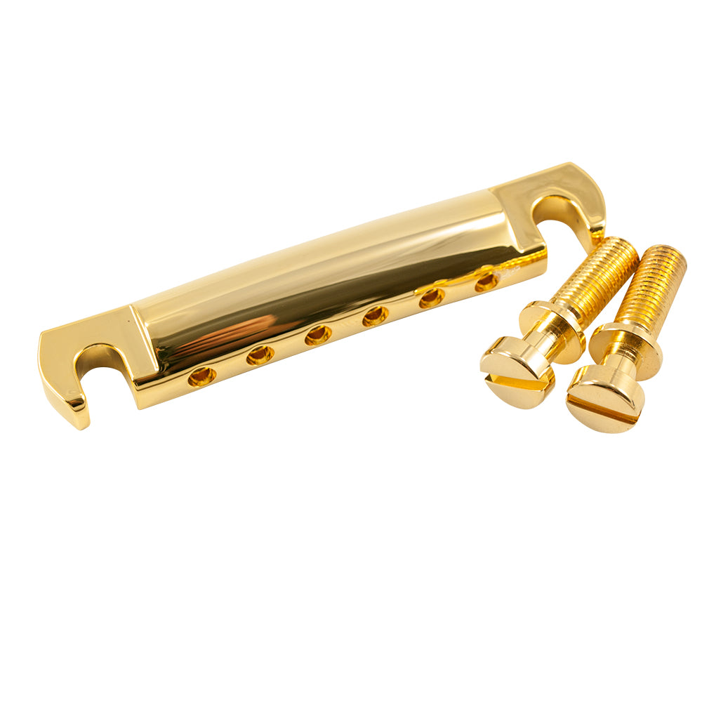 Kluson USA Aluminum Stop Tailpiece With Steel Studs - Gold