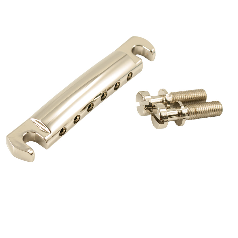 Kluson USA Aluminum Stop Tailpiece With Steel Studs - Nickel