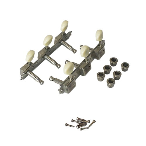 Aged Kluson Tuners For Gibson Les Paul Junior 3 on Plate - Nickel
