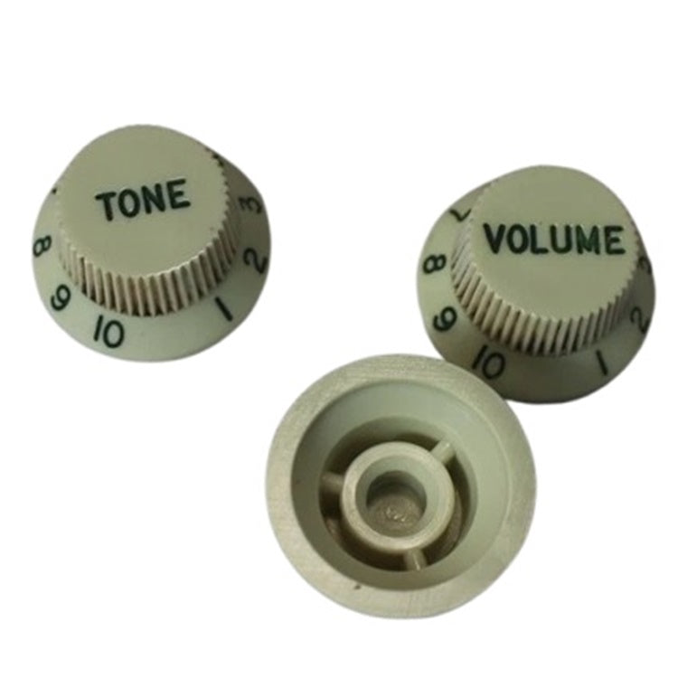 Aged Knobs Set For USA Stratocaster - Mint Green w/ Green Font
