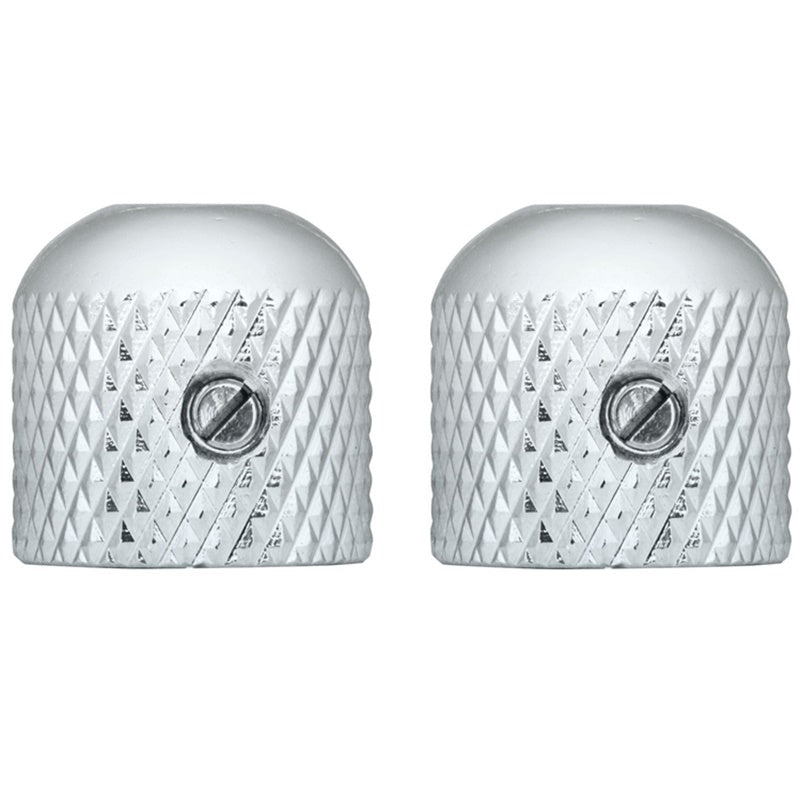 Dome Knobs (2) For Telecaster Guitar/Bass - Chrome New Japan