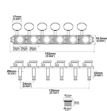 Load image into Gallery viewer, 6-in-line Vintage Style Locking Tuners for Strat Tele - Nickel
