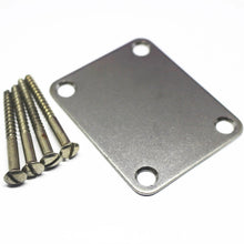 Load image into Gallery viewer, Aged Chrome Neck Plate with Slotted Screws For Telecaster
