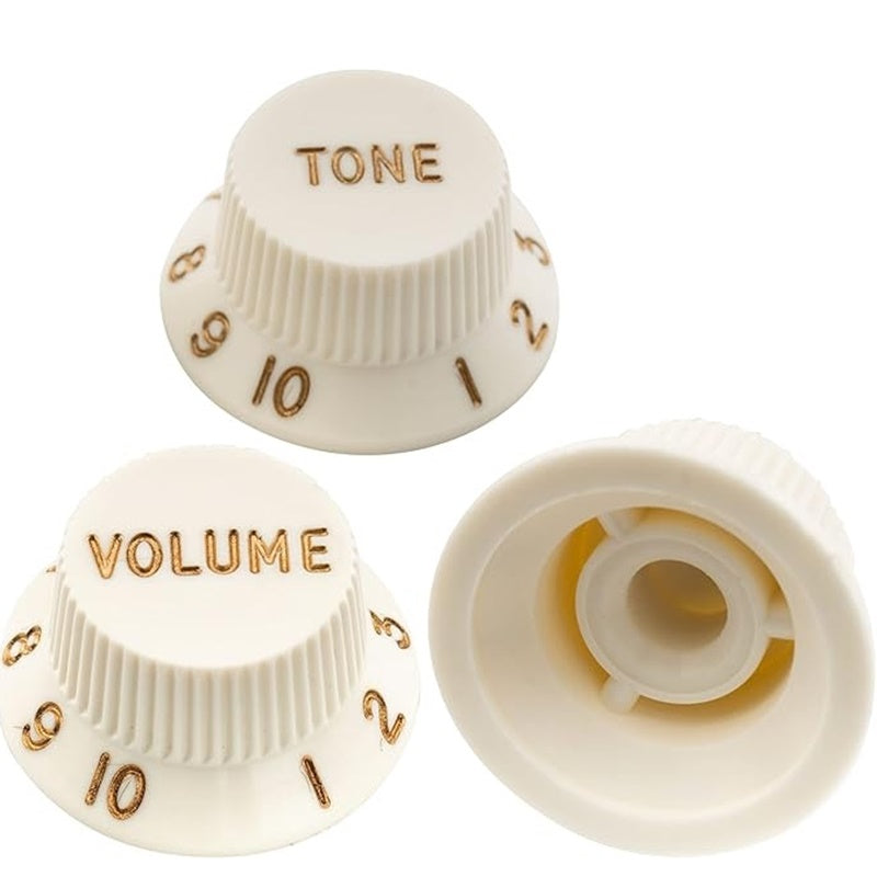 Genuine Fender Stratocaster Strat Knobs Set - Parchment
