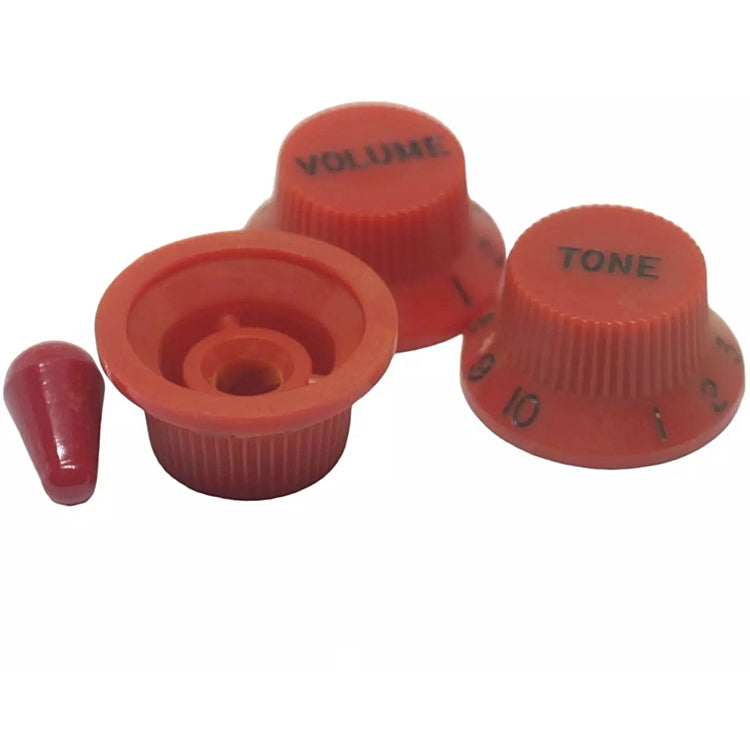 Replacement Knobs For Stratocaster Or Ibanez w/ Switch Tip - Red