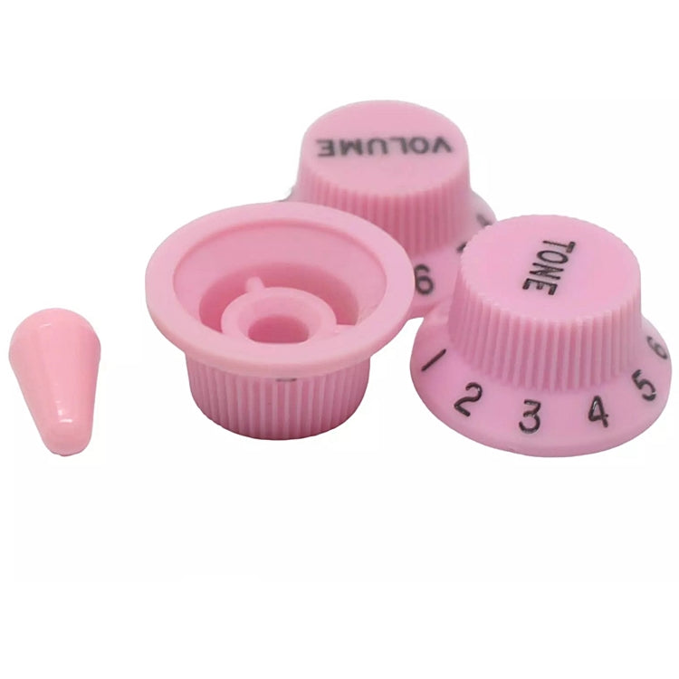 Replacement Knobs For Stratocaster Or Ibanez w/ Switch Tip - Sakura Pink