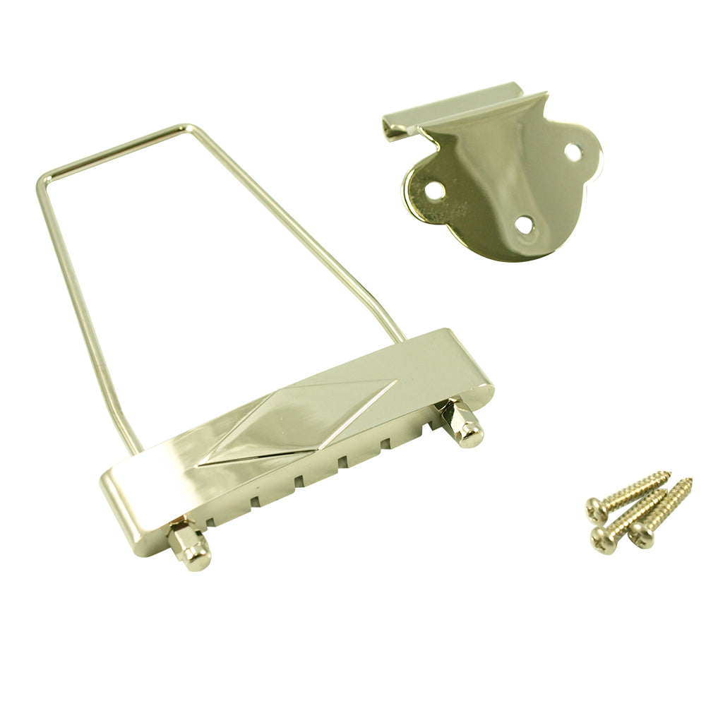 Replacement Gibson Diamond Logo Tailpiece For L-50, L48, ES-125, Or ES-330 - Nickel