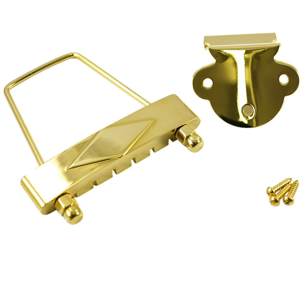 Replacement Gibson Diamond Logo ES-335 Style Tailpiece Short - Gold
