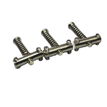Load image into Gallery viewer, Vintage 60&#39;s Style Threaded Saddles For Telecaster (3) - Nickel
