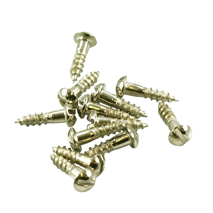 Slot Head Tuning Machine Screws For Vintage Telecaster - Nickel (12)