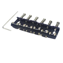 Load image into Gallery viewer, (6) Black Bent Steel Saddles for Vintage Fender Stratocaster / Strat 2 3/16&quot;

