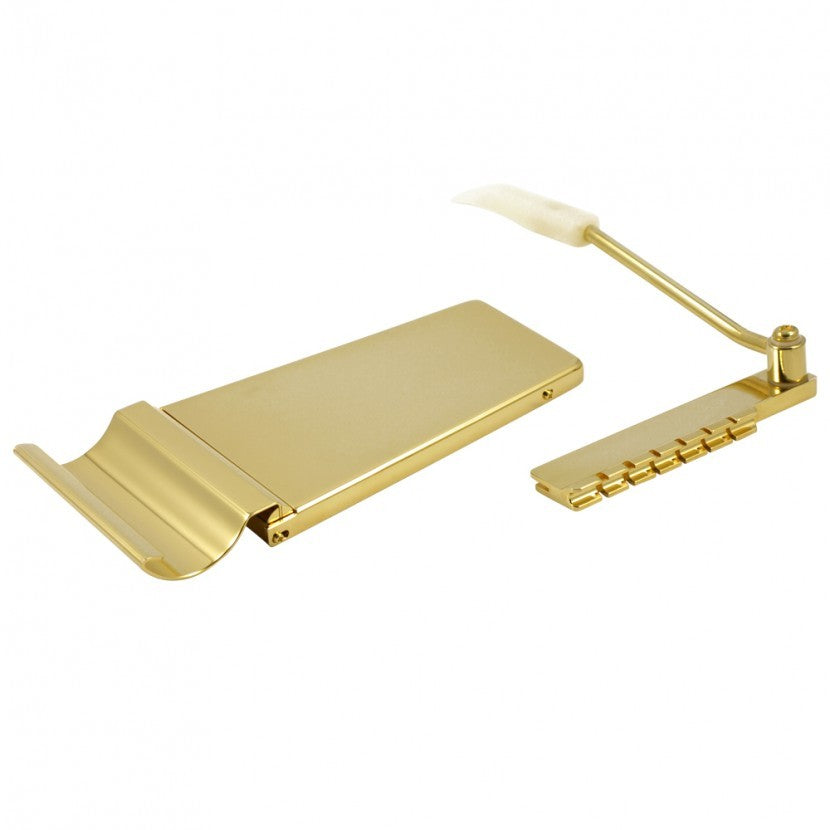 Replacement Lyre/Maestro Style Vibrola For Gibson Guitars - Long - Gold
