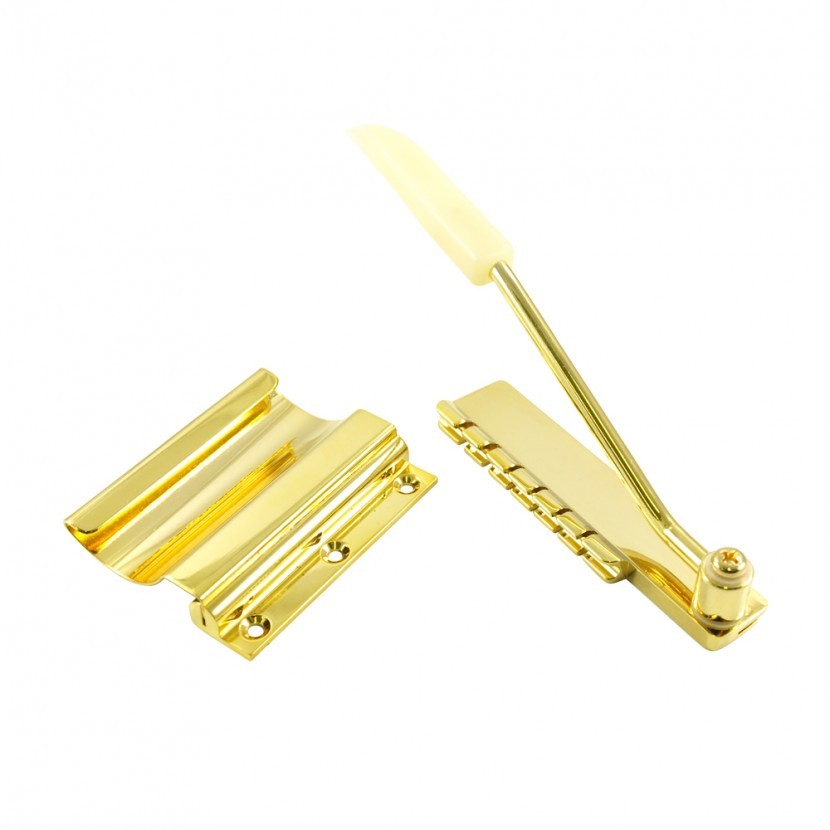 Replacement Lyre/Maestro Style Vibrola For Gibson Guitars - Short - Gold